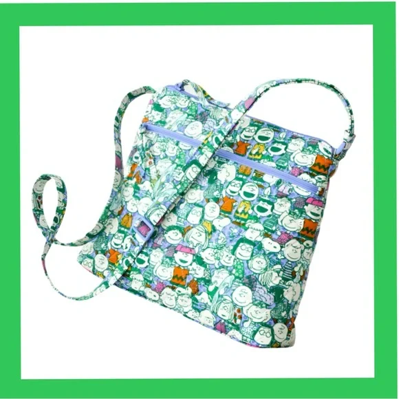 NWT! VERA BRADLEY X PEANUTS CROSSBODY MULTI ZIPPER POCKETS BAG W ADJ. STRAP. NEW - Picture 6 of 16